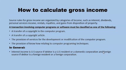 How to calculate gross income