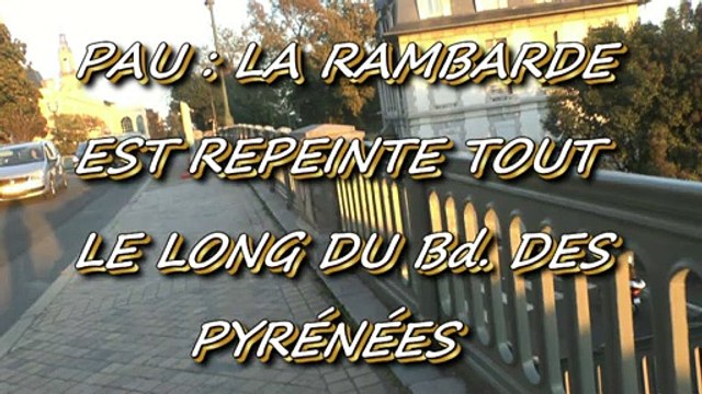 LES W-D.D. MICHOU NEWS - 10 NOVEMBRE 2015 - PAU - LA RAMBARDE EST REPEINTE TOUT LE LONG DU BD DES PYRENÉES.