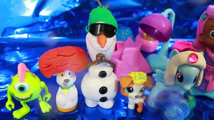 Play Doh Bubble Guppies Mermaid Molly Hair Salon Gil Bubble Puppy Olaf MLP LPS Toy Funny V