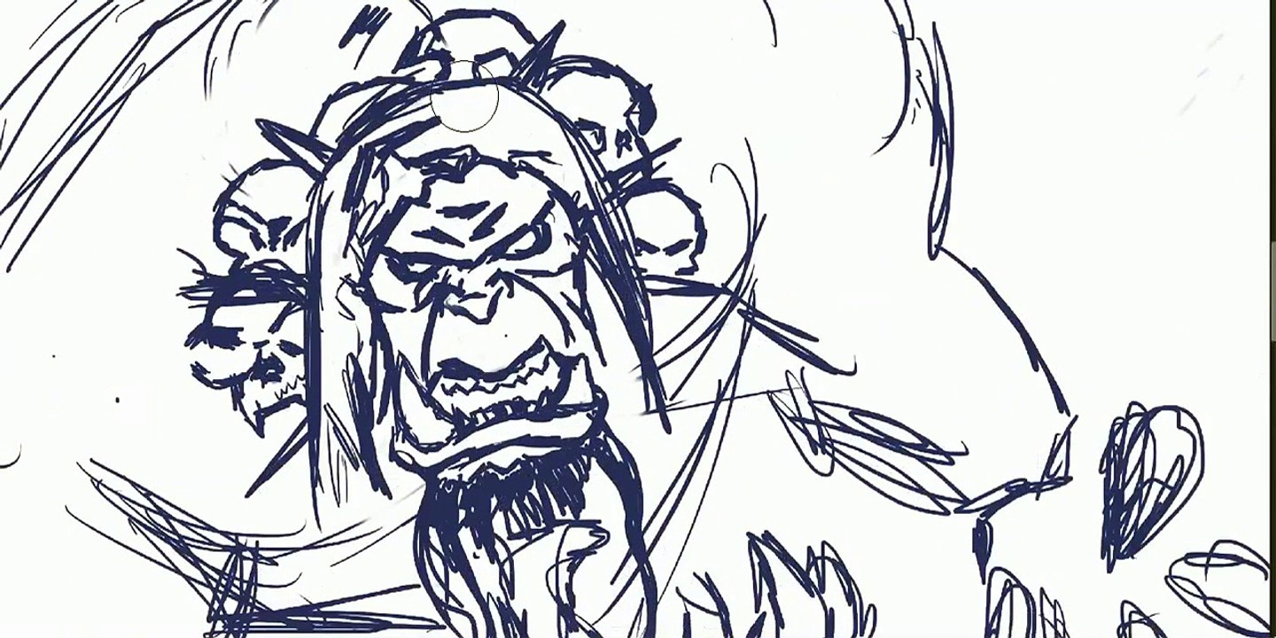 Speed sketching Guldan from warcaft