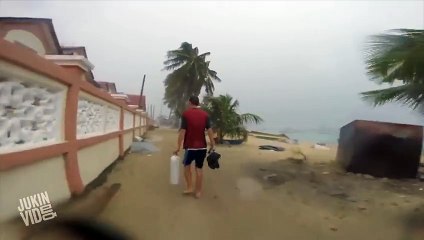 Lightning Photobombs Dudes  Close Call Selfie