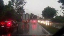 Lightning Strikes Tree  Traffic Jam