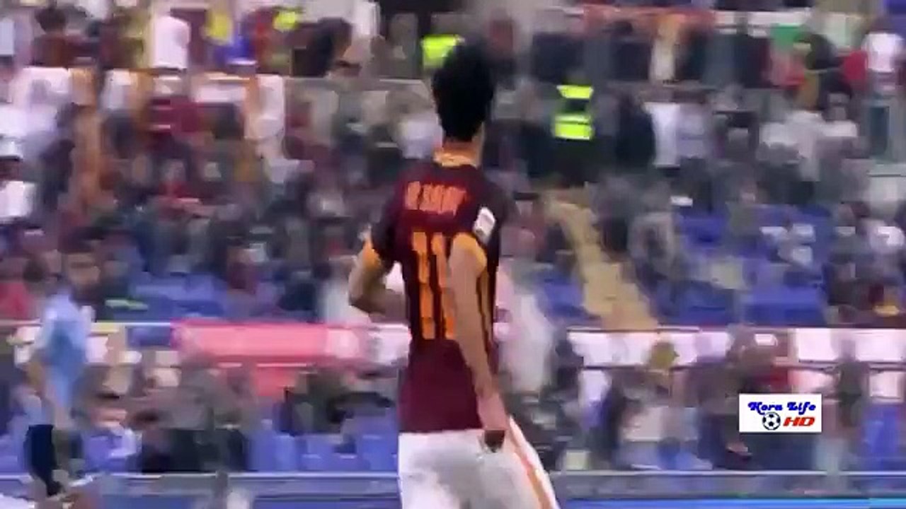 لحظة اصابة محمد صلاح امام لاتسيو