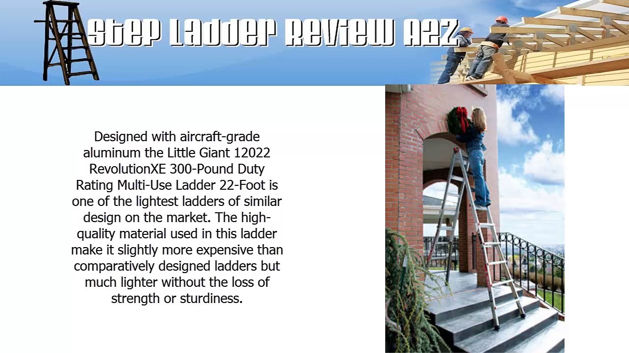 Little Giant 12022 RevolutionXE 300-Pound Duty Rating Multi-Use Ladder 22-Foot Review|Safe|Discount