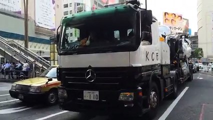 白昼堂々渋谷の街を機動警察パトレイバー・イングラムAV-98搬送中　Mobile Police PATLABOR