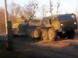 Ukraine War Russian convoy of heavy military equipment near Donetsk, 9th Nov