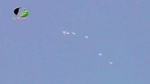 Russian cargo plane flying over Northern Homs with 4 warplanes
