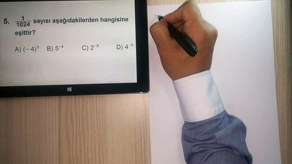 TEOG 2014 MATEMATİK 5. SORU