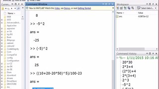 3 MATLAB ARITHMETIC EXPONENTS SYMBOLS PI (IN HINDI)