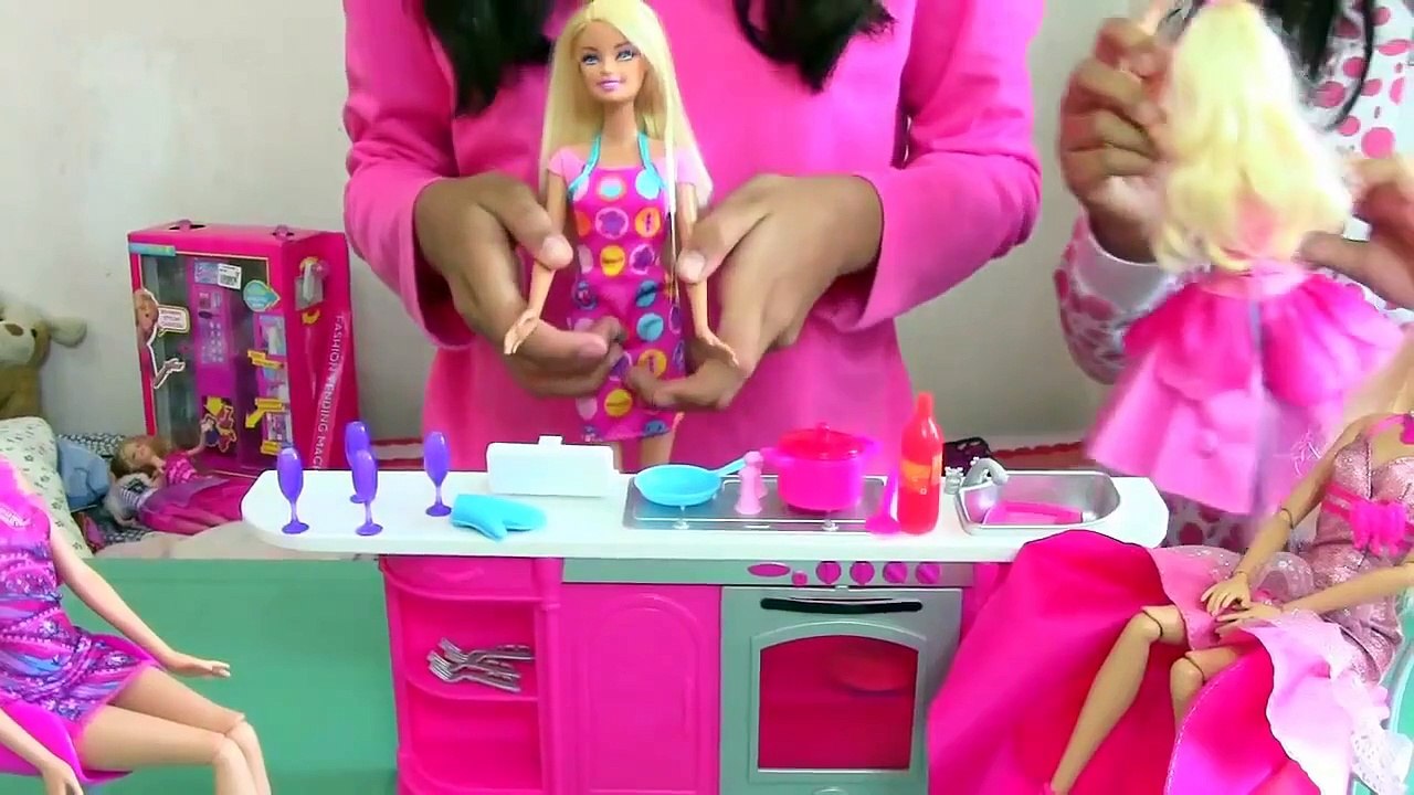 Barbie doll cooking set hot sale