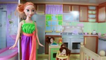 Frozen Kids as Babies Toby in Barbie Toilet Disney Princess Anna Play Doh Baby Epic Funny