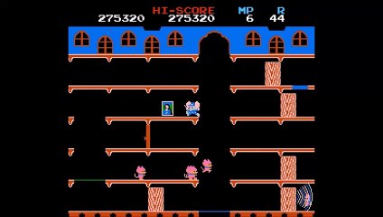 Mappy Playthrough [NES] - Level 40-50 2-2