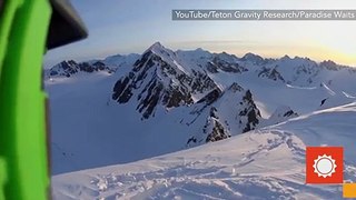 MIRACULOUS- Watch Skier Survive 1,600-Foot Fall