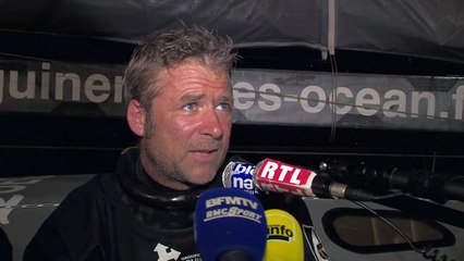 Transat Jacques Vabre 2015 - Arrivée de Quéguiner - Leucémie Espoir - ( Yann Eliès - Charlie Dalin )