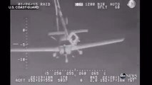 Dramatic video of pilot surviving crash after planes wing breaks off mid air