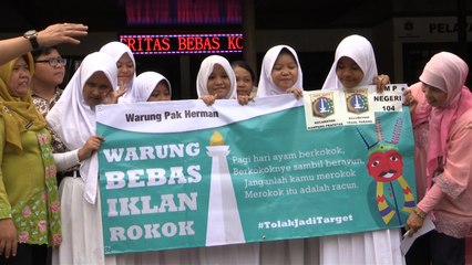 Tolak Rokok, Pelajar Razia Iklan Rokok