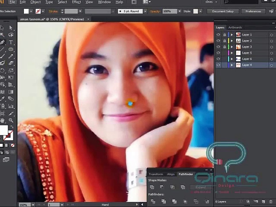 Tutorial vector portrait Illustrator_Ainan Tasneem