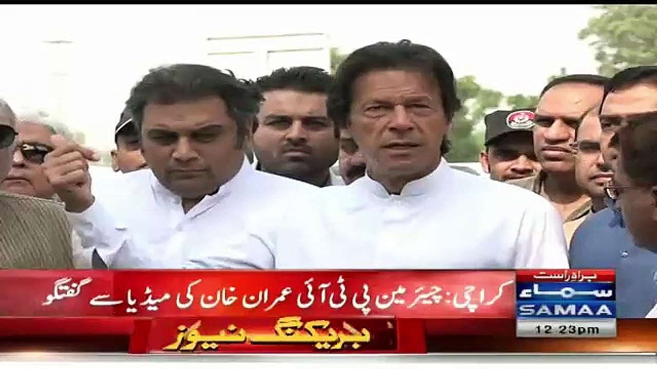 People of Sindh Want Change, ECP Is Controversial - Imran Khan Media Talk in Karachi