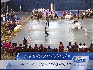 Kinnaird college defeats Lahore college in Badminton