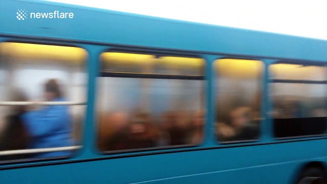Fogs descends on High Wycombe, UK causing traffic delays