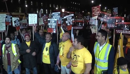 Protest in London against the visit of Egyptian President Al-Sisi