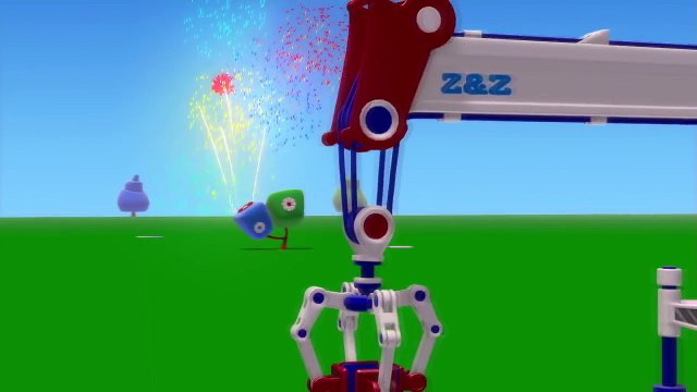 Мультики Зим Зум про машинки. Подъемный кран и красная машинка. Развивающие мультики.