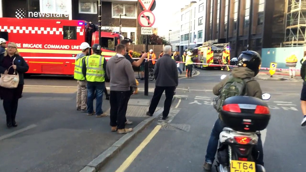 Fire crews at Old Street blaze