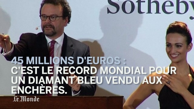 45,3 millions d'euros, record de vente aux enchères d'un diamant bleu