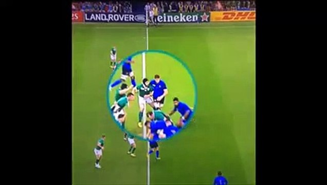 Ireland France -Le coup de poing d' O'Brien sur Pascal Pap_ -Sean O'Brien punches Pascal Pape 2015