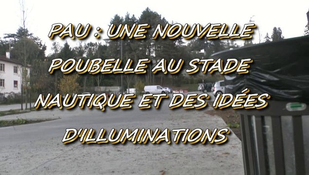 LES W-D.D. MICHOU NEWS - 10 NOVEMBRE 2015 - PAU - UNE NOUVELLE POUBELLE AU STADE NAUTIQUE - ET DES IDÉES D'ILLUMINATIONS.