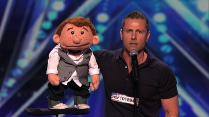 Paul Zerdin: Funny Ventriloquist and Puppet Share the Language of Love - Americas Got Tal