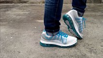 (HD) cheap AIR MAX 95 360 BLUE & white NO SEW REPLICA Sneakers REVIEW  ON FEET