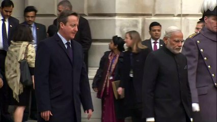 David Cameron welcomes Narendra Modi to Number 10