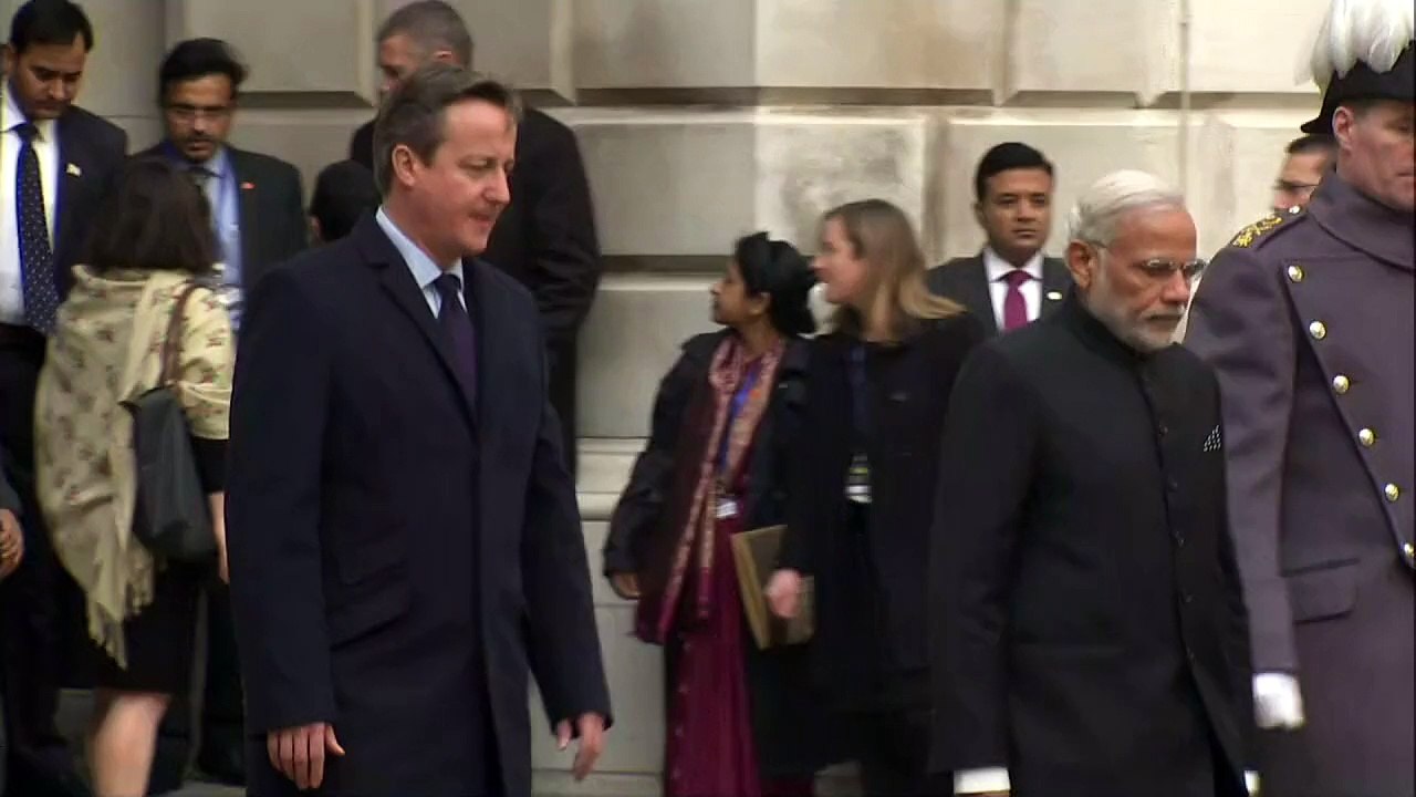 David Cameron welcomes Narendra Modi to Number 10