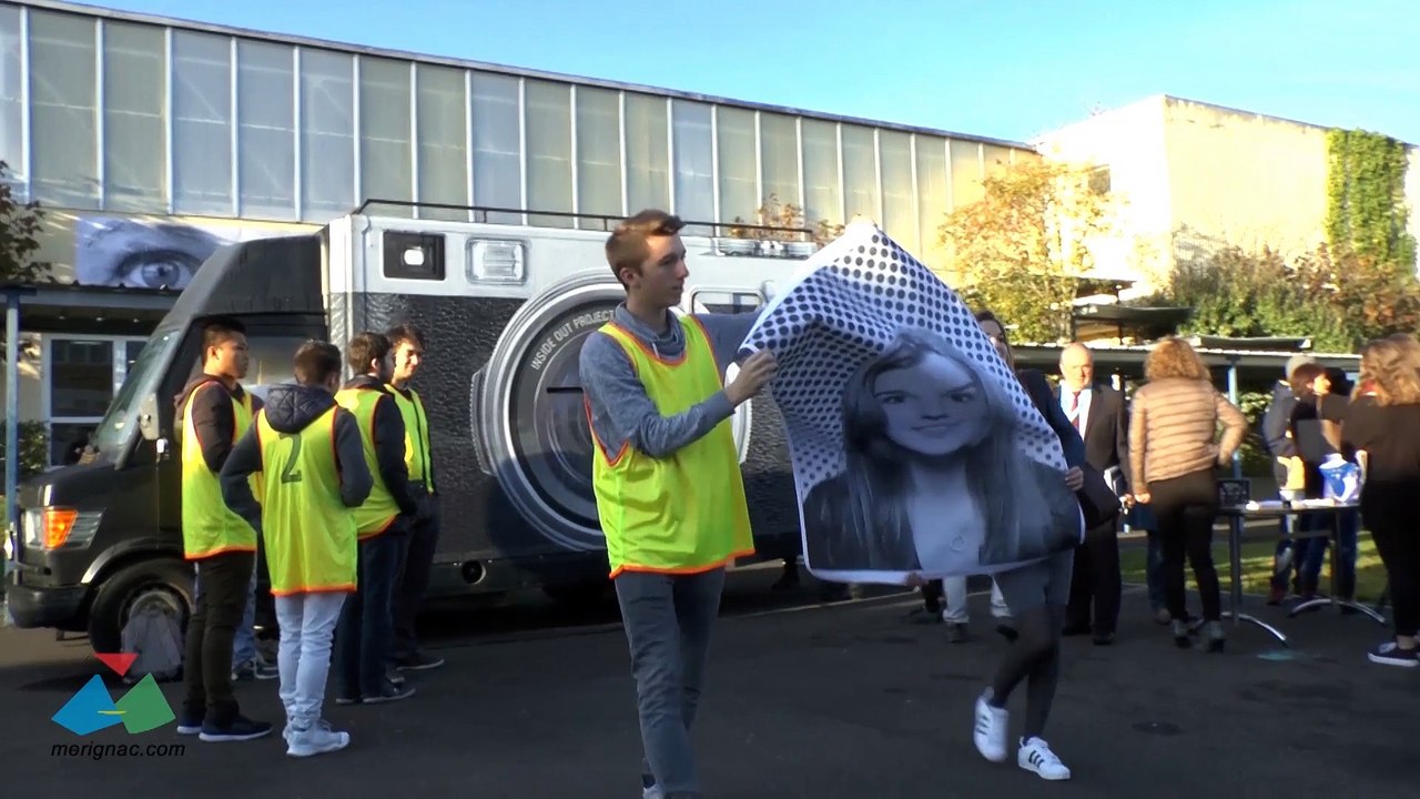 Projet "Inside out" de JR dans les lycées Dassault et Daguin de Mérignac