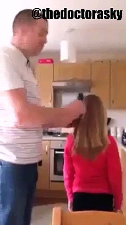 Father making her daughters hair  - DoctorASKY