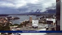 Un impressionnant mur de nuages à Sydney