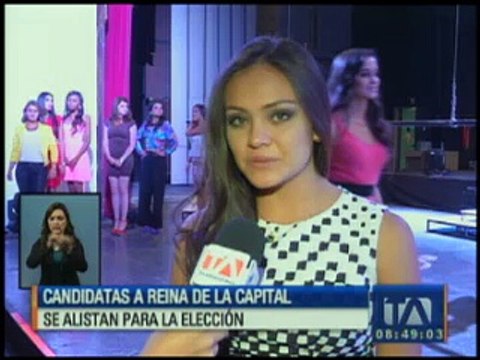 Candidatas a reina de Quito se alistan para la elección