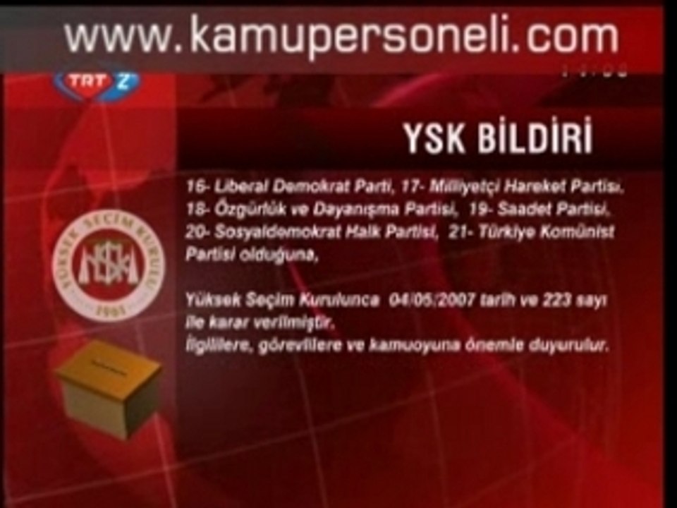 Secime katilacak partiler