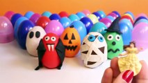 SURPRISE EGGS HALLOWEEN FROZEN PEPPA PIG MICKEY MOUSE ANGRY BIRDS PLAY DOH HALLOWEEN HUEVO