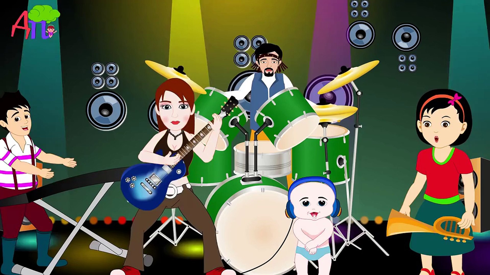 ⁣Семья пальчиков рок-музыкантов | Детские песни | Rock Stars Finger Family