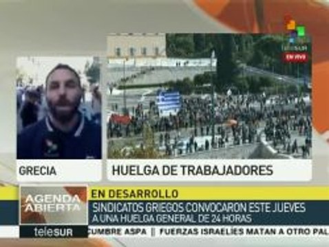 Grecia: convocan a huelga general, exigen cese de recortes a la Troika