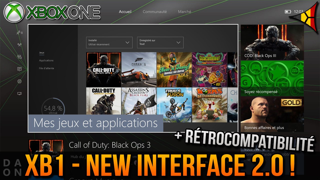 NEW interface 2.0 de la XBOX ONE + rétrocompatibilité ! Mise à jour du 12 novembre | FPS Belgium