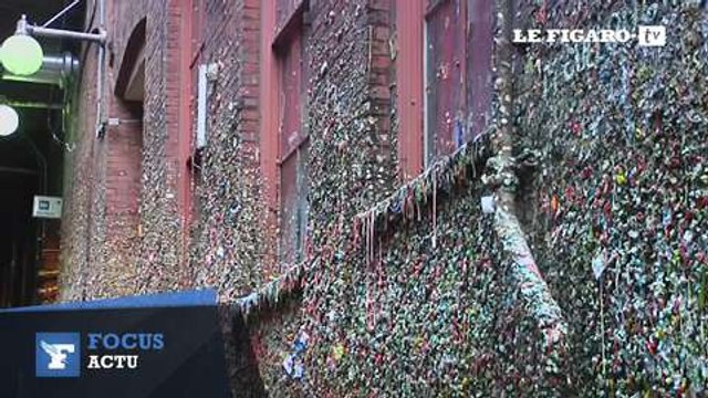 Un mur recouvert de chewing-gums nettoyé à Seattle