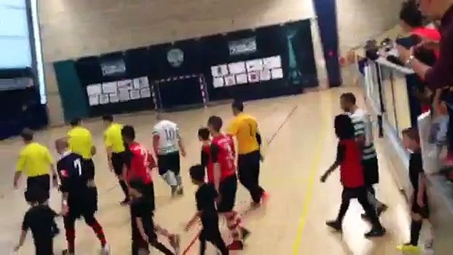 Avant Match , présentation des équipes Sporting Club Futsal et Nantes avec nos petits joueurs à nous !!!!