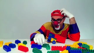 Kid's Car Clown - LEGO Airplane BACKWARDS Construction! Children's Toy Video Demos