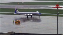 The Flying Bulls DC 6 taxi and take off runway 28 at ZRH