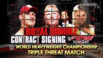 Brock Lesnar vs John Cena vs Seth Rollins Triple Threath show