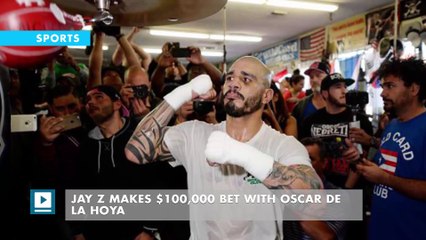 Jay Z Makes $100,000 Bet With Oscar De La Hoya
