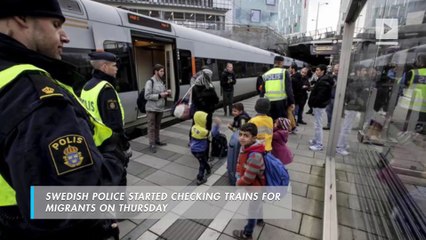 Sweden checks trains for migrants in first border controls in 20 years